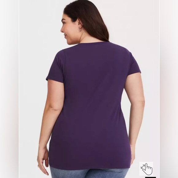 Torrid Women’s Purple Love Yourself Slim Fit Tee Size 2 (2X) 18-20 100% Cotton - Picture 2 of 6
